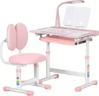 Комплект Evo-Kids BD-20 Парта + стілець + лампа Рожевий (BD-20 PN)