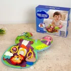 Розвиваюча подушка килимок 2 в 1 Ведмедик для малюка дитини новонароджених від 0 місяців Сolombokid м'який на підлогу з брязкальцями музичний, подушка для підтримки немовляти на підлозі