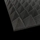 Поролон акустичний піраміда ESoft 50 мм (5 см) чорний, лист 1х2м графіт