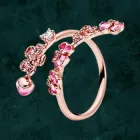 Срібна каблучка "Цвітіння персикового дерева" Pandora (Пандора) 188088NCCMX з покриттям 14к золотом 18.5