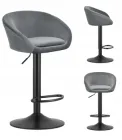 Стілець барний хокер Homart Varo сірий з чорним (9898)