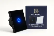 Сенсорний вимикач світла Palermo чорний одинарний