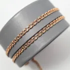 Ланцюжок із золота 585 проби плетіння Бісмарк супер легкий жовтий 50 розмір 802сл-р-11-50