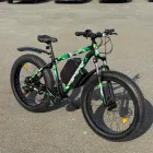 Велосипед з Е-комплектом 26*4.0" Crossover green 2025 48 В 1200Вт MXUS 27 Ah/ до 95 км запас ходу+дисплей LSD-10+Pas-ассистент+круїз контроль