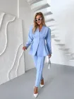 Жіночий класичний костюм блакитного кольору 34466 46/48