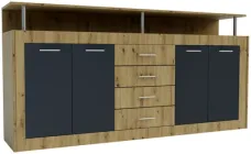 Комод Garant Прага Дуб артизан/Антрацит (00-00620688)