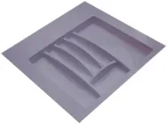 Лоток для столових приборів Hafele Пластиковий Сірий 55.3х49.8х5 см (10120400401)