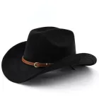 Капелюх Федора Ковбойка унісекс замшевий з ремінцем SAHARA чорний