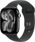 Смарт-годинник Apple Watch Series 11 GPS 42mm Jet Black Aluminium Case with Black Sport Band - S/M (MEQT4RK/A)