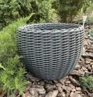 Кашпо для квітів із штучного ротанга 20л Графіт