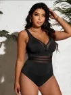 Злитий жіночий купальник Fuba 223005-7 чорний XL