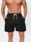 Чоловічі плавальні шорти для басейну та моря – швидковисихаючі спортивні шорти з кишенями (р. 3XL (ua -54) колір чорний )