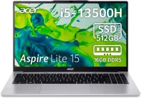 Ноутбук Acer Aspire Lite AL15-72P-551J (NX.D5HEU.001) Light Silver / 15.6" IPS Full HD / Intel Core i5-13500H / RAM 16 ГБ / SSD 512 ГБ