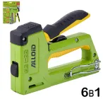 Степлер будівельний Alloid Pro 6 в 1 + 1500 скоб алюміній (SG-41410)