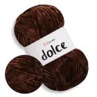 Плюшева пряжа YarnArt Dolce (ЯрнАрт Дольче) Коричневий №775, для в'язання іграшок, пледів та аксесуарів, 100% мікрополіестер, 100 г/120м