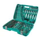 Набір інструментів 216 предметів у кейсі – автомобільний, універсальний, головки, тріскачки, ключі, біти 501251