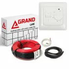 Тепла підлога Grand Lane 12,4 м2/1800 Вт/100 м нагрівальний кабель glc180100k1 під плитку 18 Вт/м та терморегулятор механічний Білий