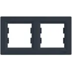 Рамка подвійна горизонтальна SCHNEIDER Asfora антрацит