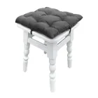 Подушка на табурет с зав'язками Кедр на Ліване, серія Action, розмір 30х30х5 см, колір сірий