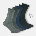Набір чоловічих шкарпеток теплих високих вовняних SoxBox 5MS-WOOL-TERM 41-44 5 пар Різнокольоровий (1070930220010)