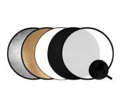 Відбивач складний 5в1 80 см (Золото, срібло, білий, чорний, напівпрозорий)