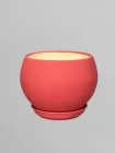 Горщик для квітів керамічний Куля шовк, 4.1 л, лососевий, Г02013