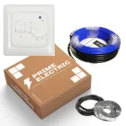 Комплект теплої підлоги кабель Primeм Electric 1,5 м²-1,8 м²/300 Вт з механічним терморегулятором білим 15 м (PM20-K0147)