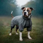 Дощовик для собак WAUDOG Clothes розмір XS25 сірий, водонепроникний комбінезон із блискавкою на спині, довжина 22–25 см / шия 26–28 см / груди 36–38 см, арт. 198111