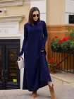 Повсякденна молодіжна сукня максі INNOE 270384-9, р. 52-54 темно-синій