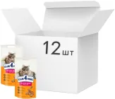 Упаковка ласощів для котів Club 4 Paws преміум подушечки для дорослих котів з яловичиною 0.06 кг x 12 шт (D5154103)