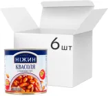 Упаковка квасолі Ніжин у томатному соусі 420 г х 6 шт (4823006808847)