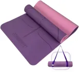 Килимок для йоги та фітнесу EasyFit Polarity Padma EF-A19241s-VP з ременем Фіолетово-рожевий (56003636)