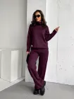 Жіночій костюм двійка з ангори на флісі INNOE 210352-1, р. 44/46 Вишневий