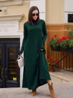 Довга сукня гольф максі з рукавами-мітенками INNOE 270384-11, р. 48-50 Темно-зелений