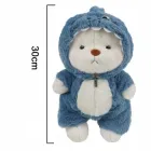 М'яка іграшка плюшевий Mішка в костюмі Стіча 30 см, блакитний (J-9970)