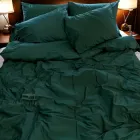 Комплект постільної білизни Наша Швейка Сатин Premium+ Смарагдовий однотонний Євро 200х220 см
