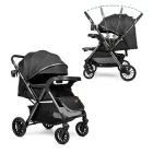 Прогулянкова коляска з перекидною ручкою Ninos Maxi 2, Black Graphite