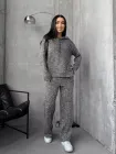 Жіночій костюм двійка з люрексовою ниткою "Shine Comfort" INNOE 210350-1, р. 52/54 Світло-сірий