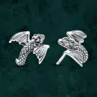 Срібні сережки "Вигнуті дракони" Гра Престолів Pandora Пандора 292970C01