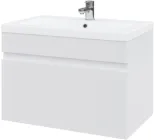 Тумба підвісна MEBLIBUD Erica 70 з шухлядою з умивальником Cers 70 см біла