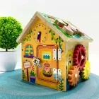 Бізідім розвиваюча іграшка ксилофон 5 тонів шестерні годинник сортер 19-20-18 см (MD 1364))