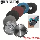 Набір дисків кругів Dizainlife для міні болгарки мини УШМ 75мм 7шт