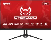 Монітор 24" QUBE Overlord G24F144S FHD 1920x1080 / Fast IPS 144Hz / 1ms / FreeSync / Flicker-free / Speakers