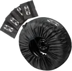 Чохли пакети для автомобільних коліс і шин R15-20 JoyPoint набір комплект 4 шт для зберігання та транспортування зимових літніх автошин дисків колес авто багаторазові водонепроникні захисні на колеса шини диски чорні (JPTECR01)