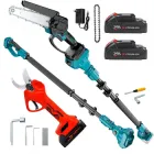 Набір пилка, секатор та підовжувач 2м з 2 АКБ 24v