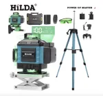 Лазерний рівень із жк-екраном HiLDA 4D, професійний нівелір із кейсом, лазерний рівень 16 ліній