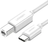Кабель Ugreen US241 USB-C 2.0 to USB-B 2.0 Print Cable 1.5 м White (40417)