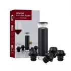 Набір стоперів Total Barware для вина 4 шт і помпа вакуумна для відкачки повітря (92538-ST-wi-4x-p)
