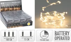 Світлодіодна гірлянда Christmas Decoration 132 LED 2.3 м на батарейках Теплий білий (AMZ800120)