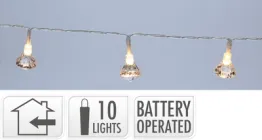 Світлодіодна гірлянда Christmas Decoration 10 LED 1.5 м на батарейках Теплий білий (ARX100540)